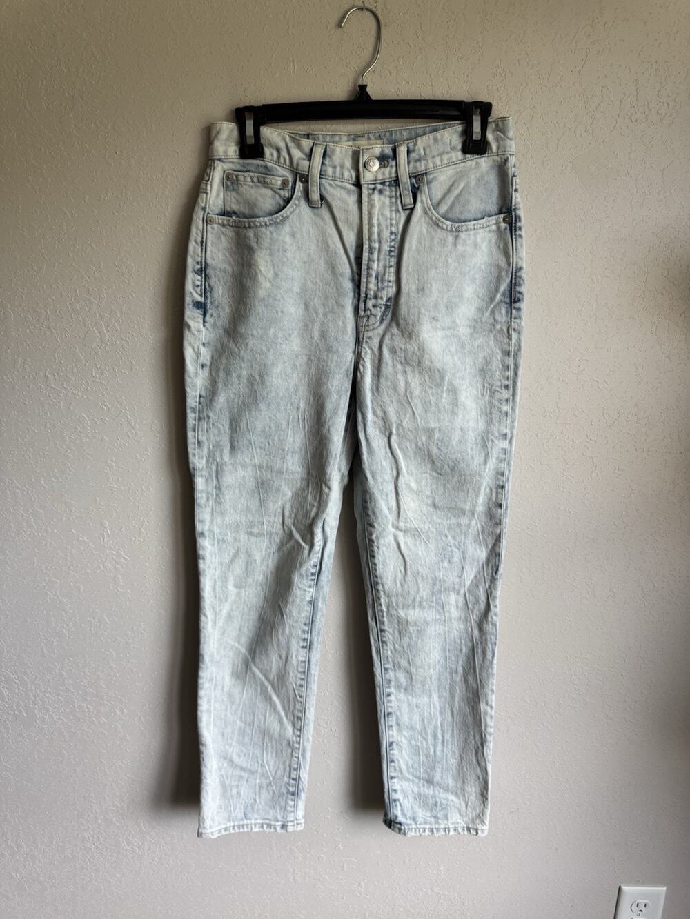 Madewell Light Blue Acid Wash The Perfect Vintage Slim Leg Jeans Womens 27